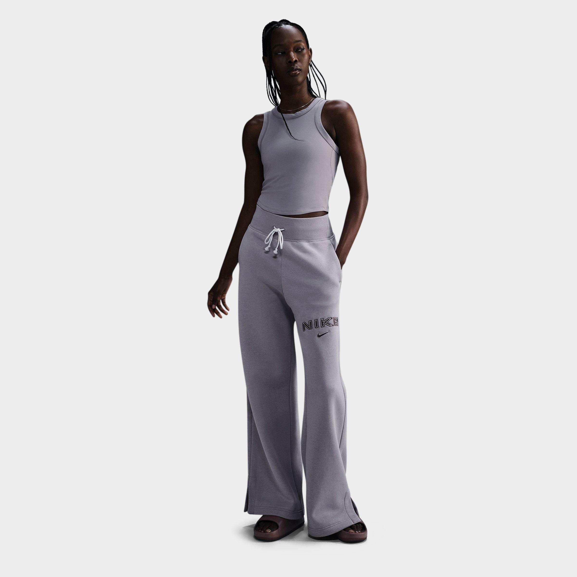 WOMEN'S NIKE SPORTSWEAR PHOENIX FLEECE HIGH-WAISTED WIDE-LEG LOGO PANTS - 1