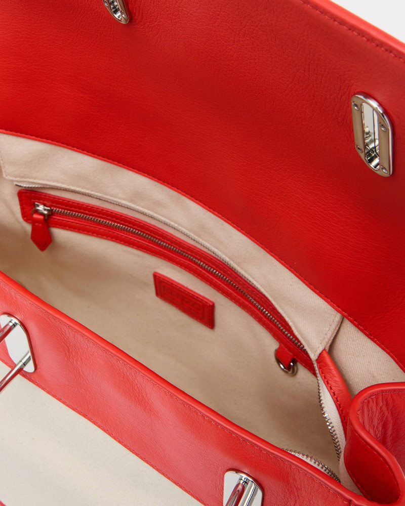 'KENZO Holdall' bag in canvas and leather 5