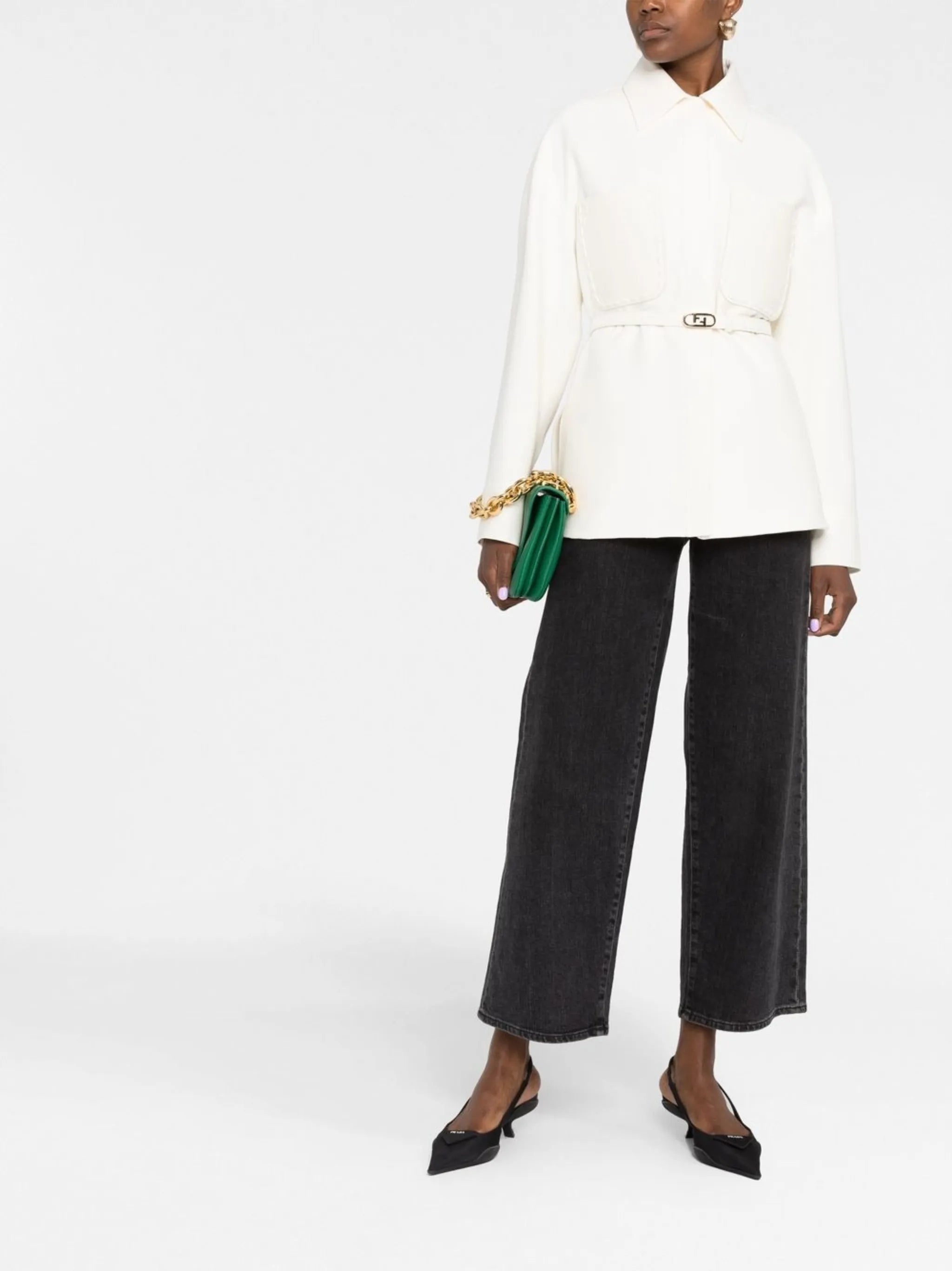 Logo-buckle Fitted Jacket - 6