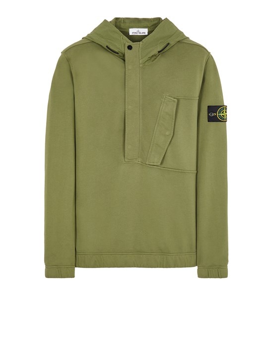 62051 COTTON FLEECE_GARMENT DYED OLIVE GREEN - 1