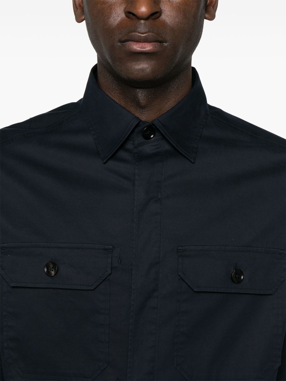 gabardine-weave shirt - 5