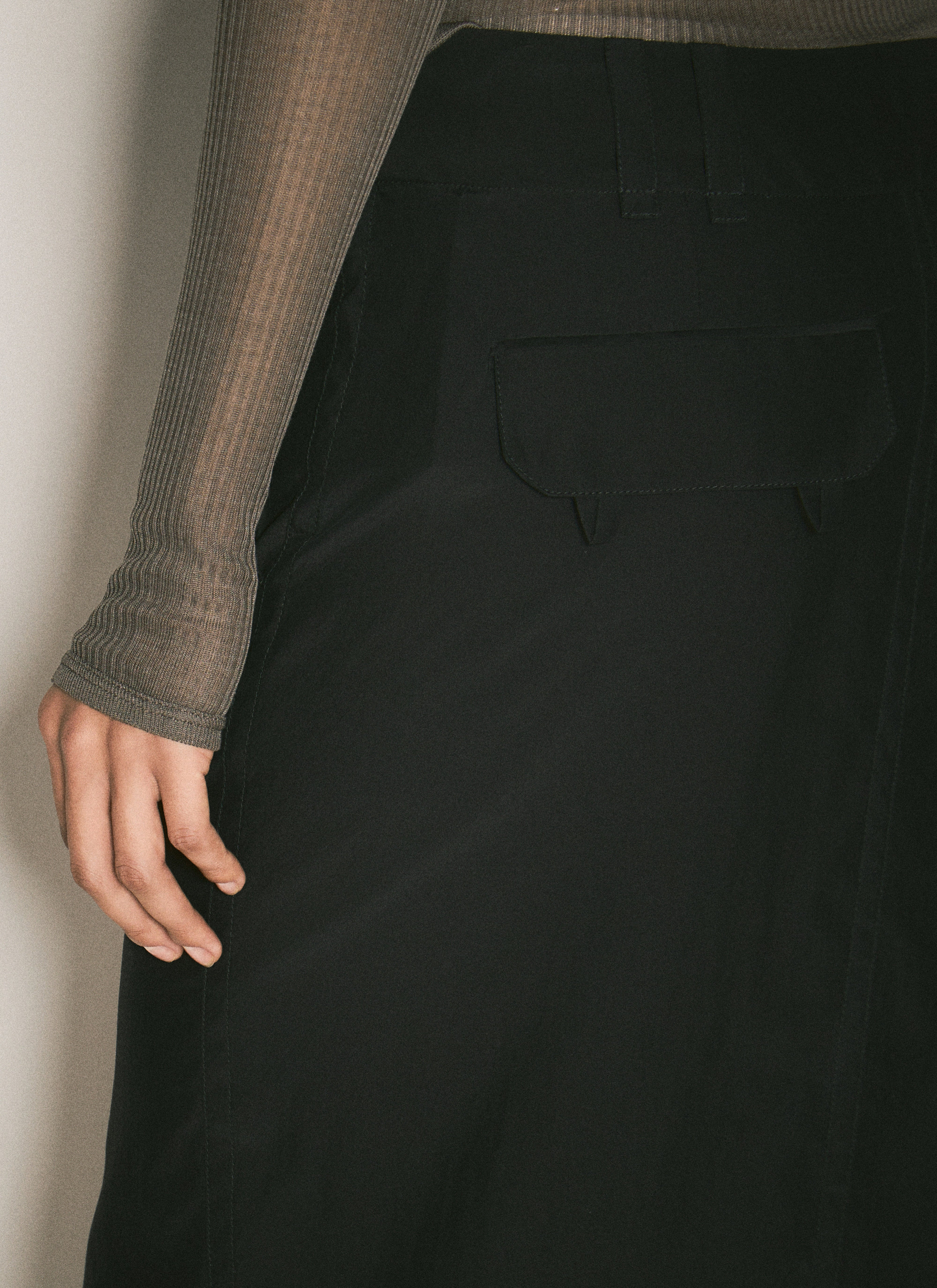 Saint Laurent Women Silk Pencil Skirt - 6