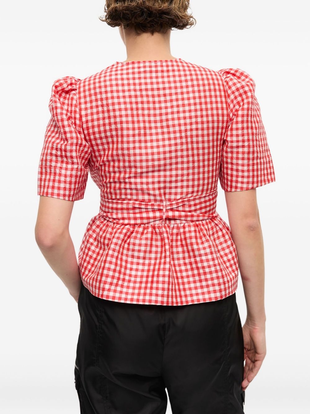 self-tie blouse - 4