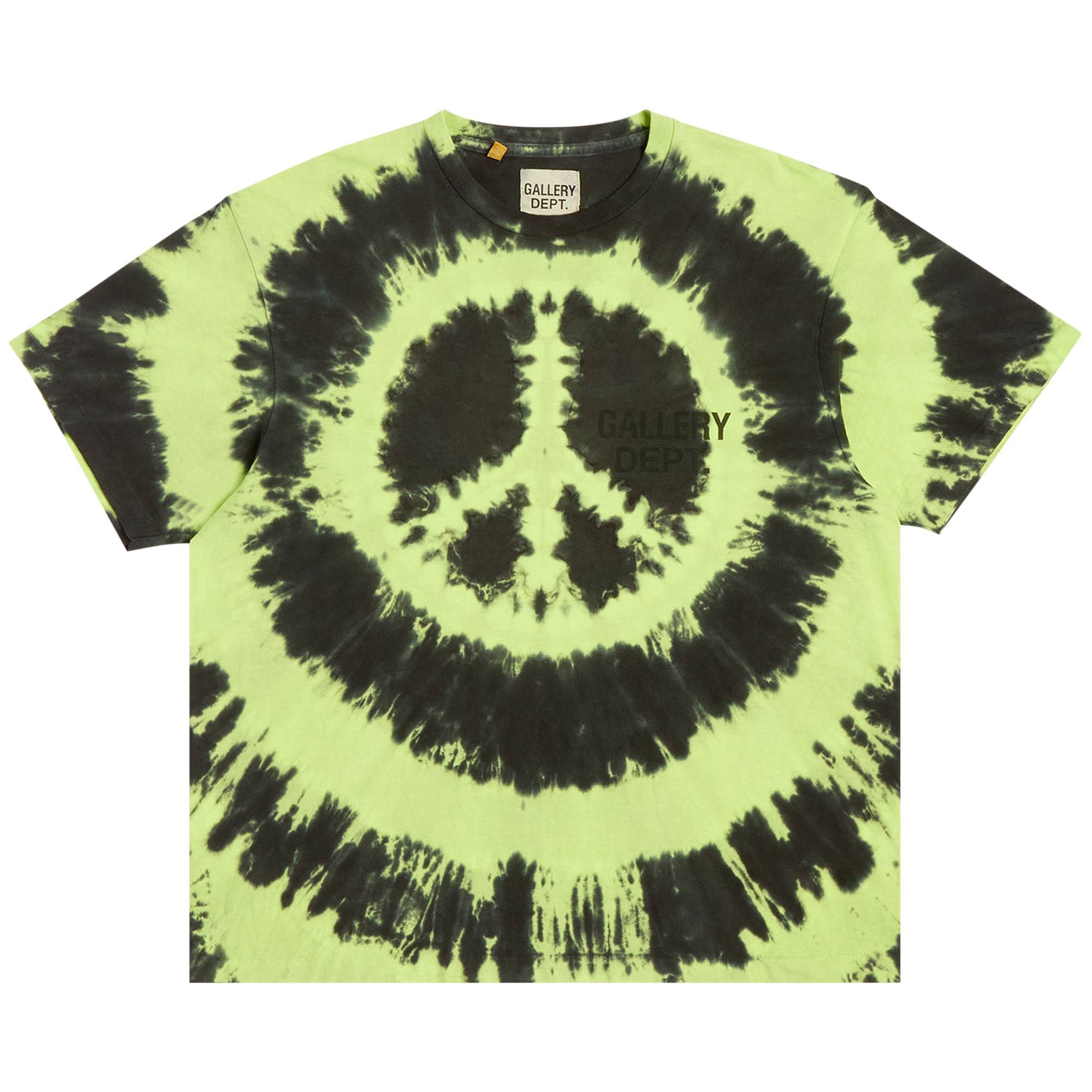 Gallery Dept. Tie Dye Souvenir Tee 'Lime Green' - 1