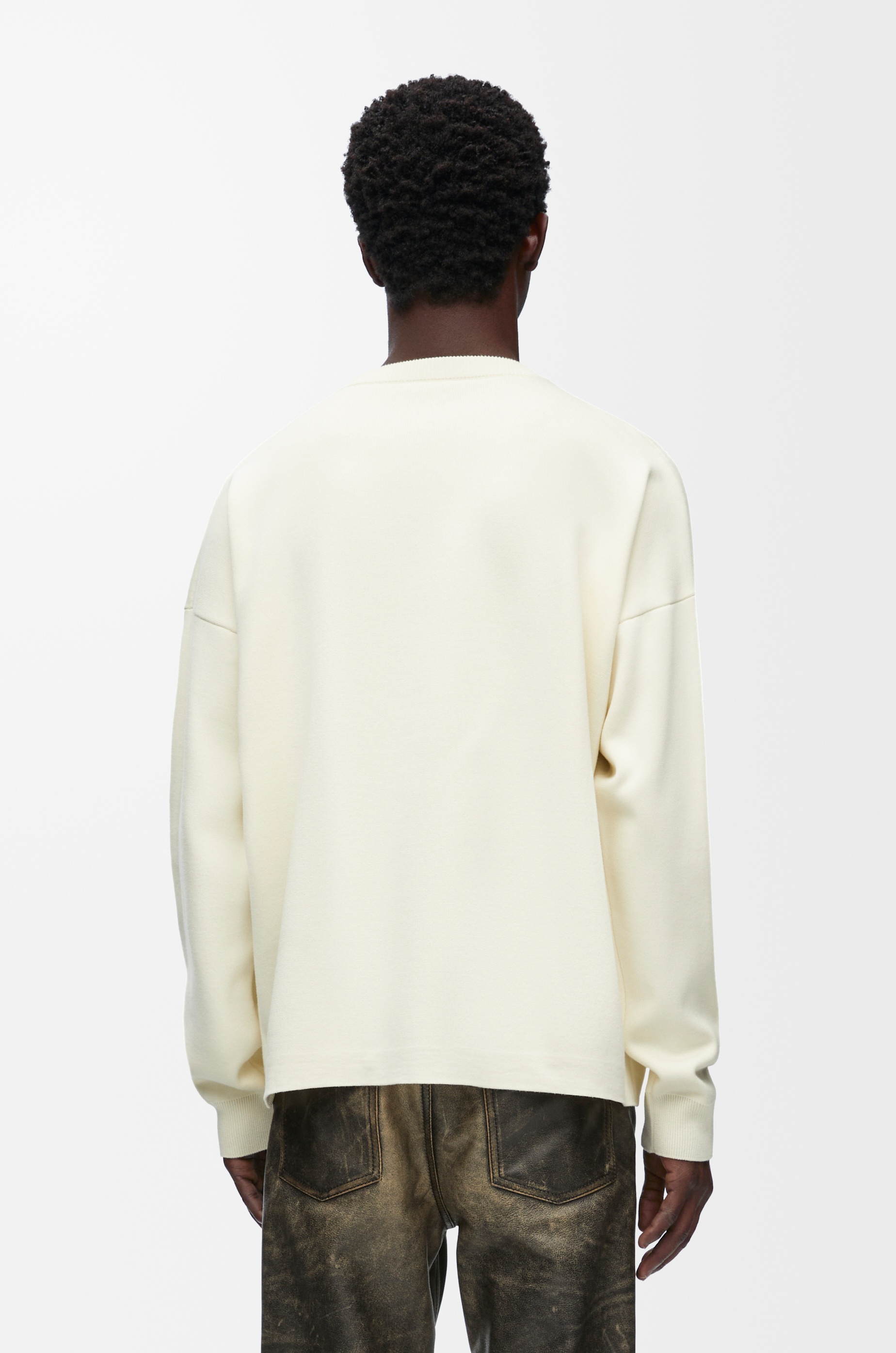 Anagram pocket sweater in cotton and viscose - 4