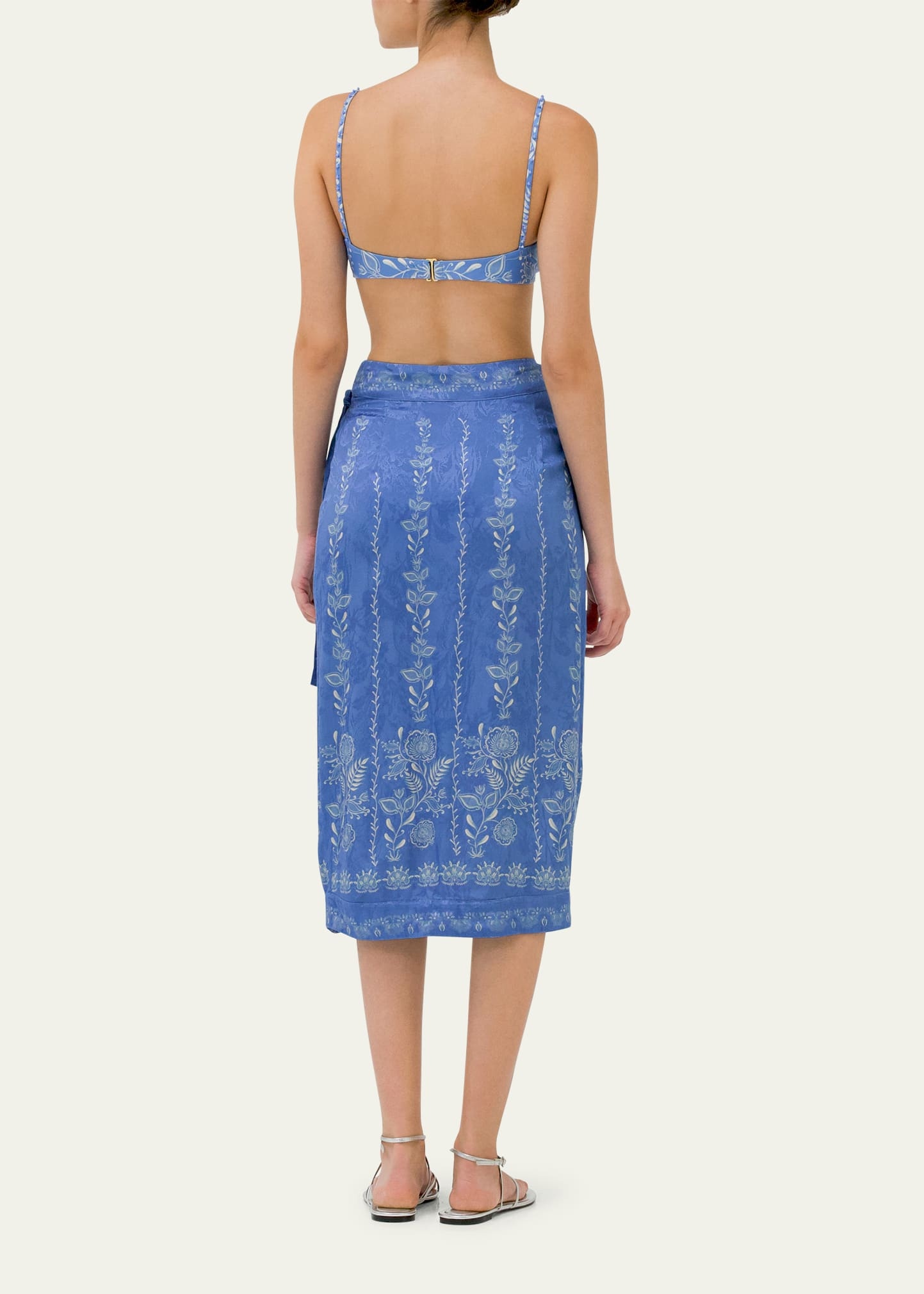 Luna Midi Floritura Wrap Skirt - 3