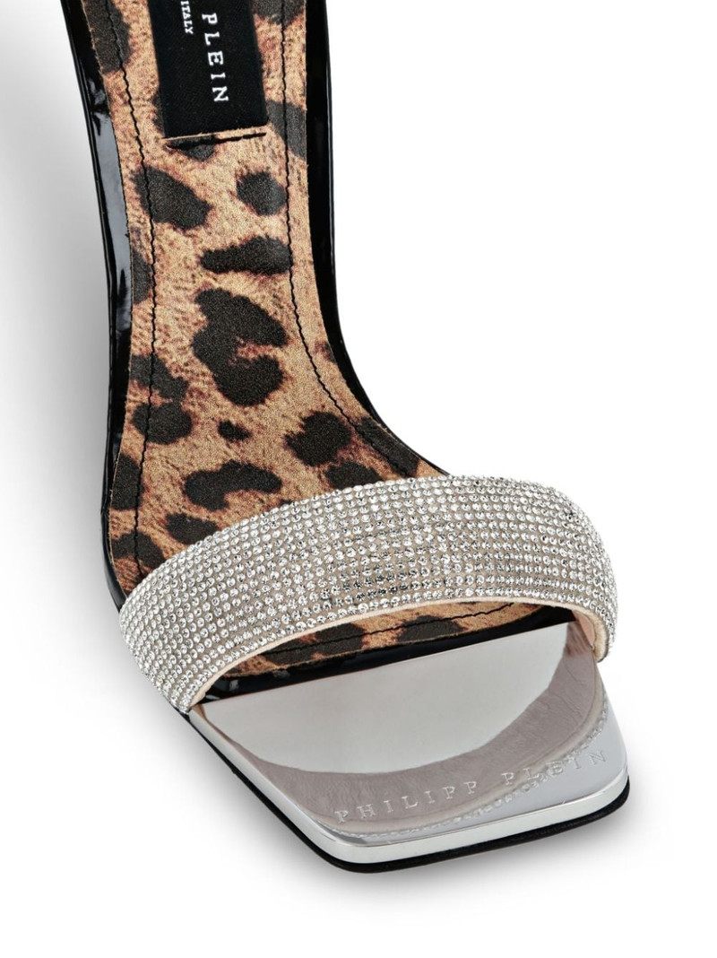 120mm crystal-embellished leather sandals 4
