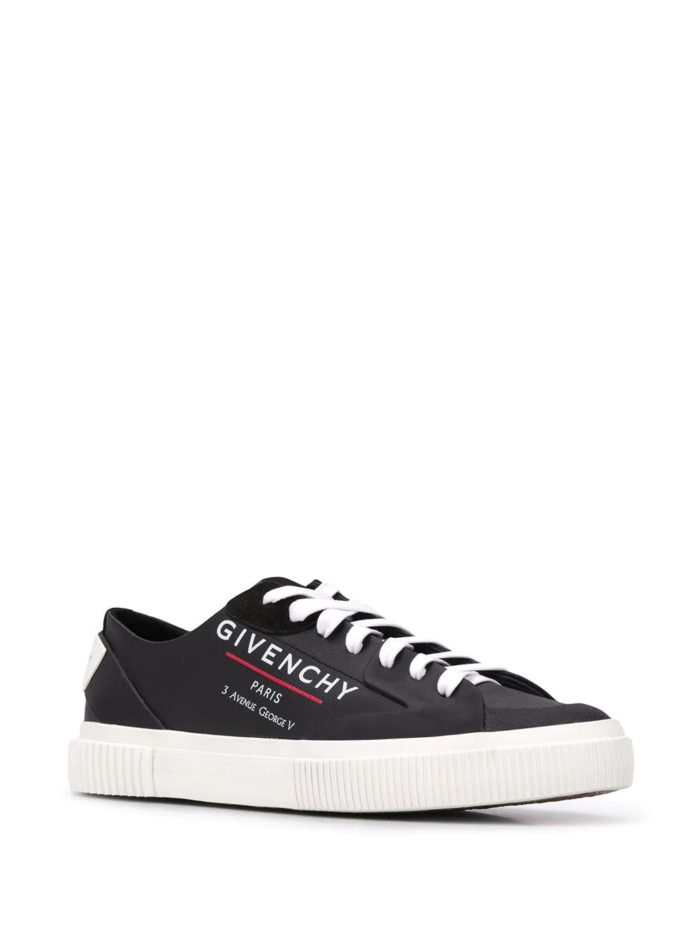 side logo print sneakers - 2