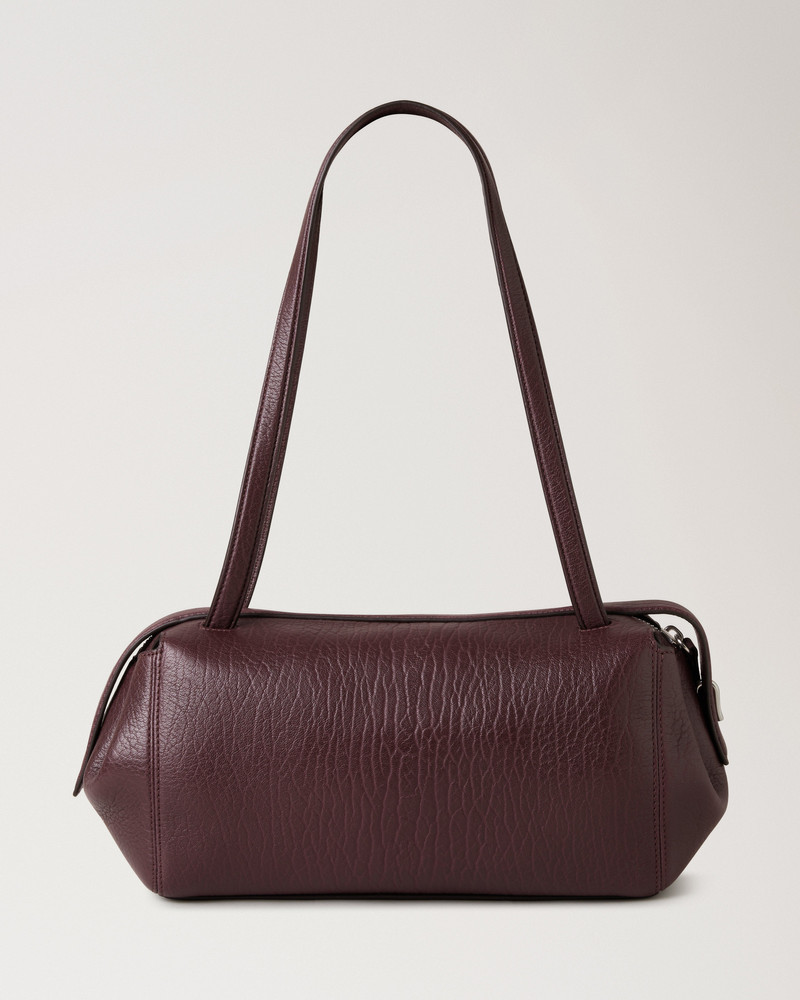 Meadow Small Shoulder Bag Black Cherry Natural Grain 3