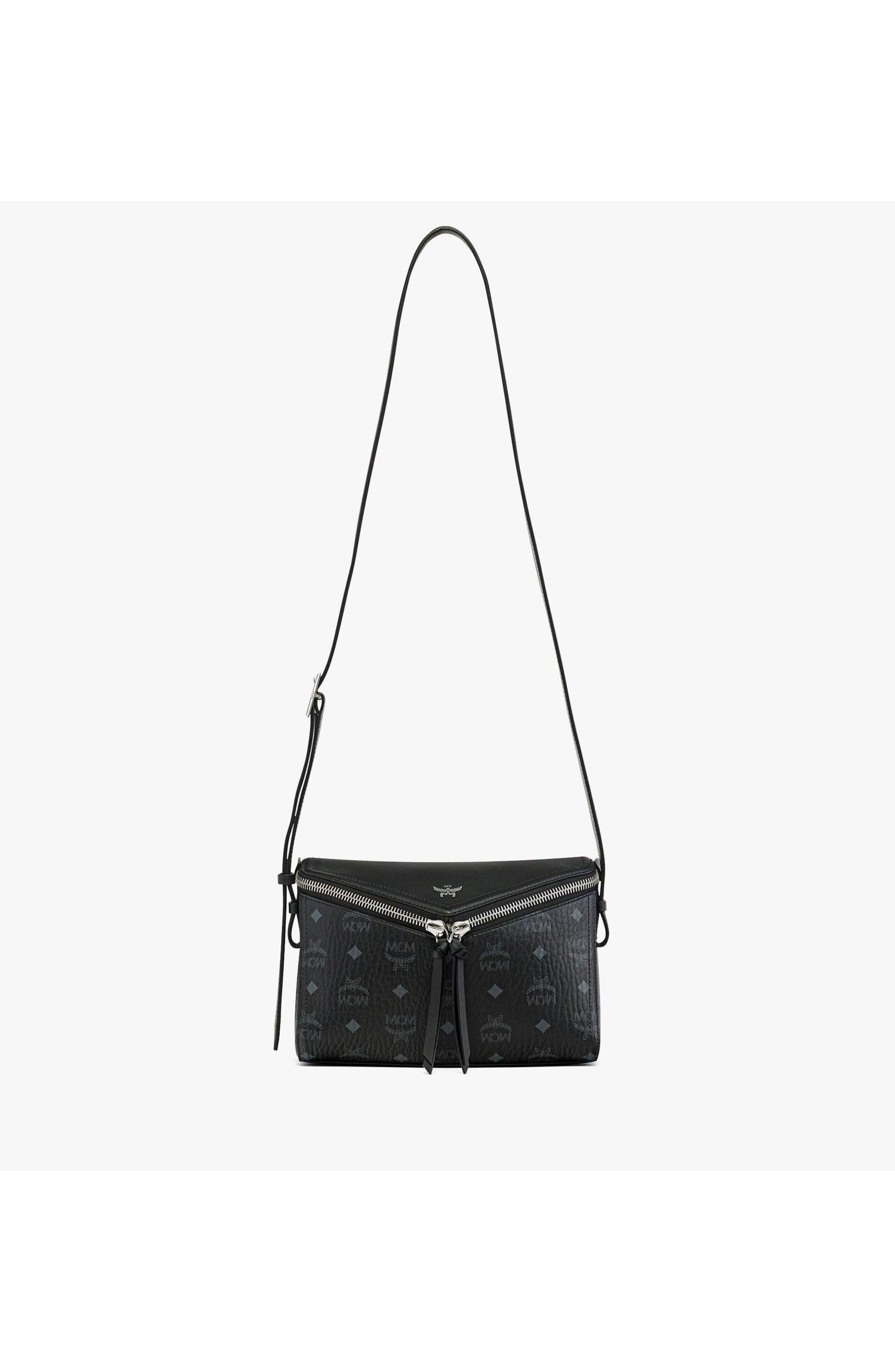 MCM Diamant 3D Shoulder Bag in Visetos Leather Mix in Black at Nordstrom - 6