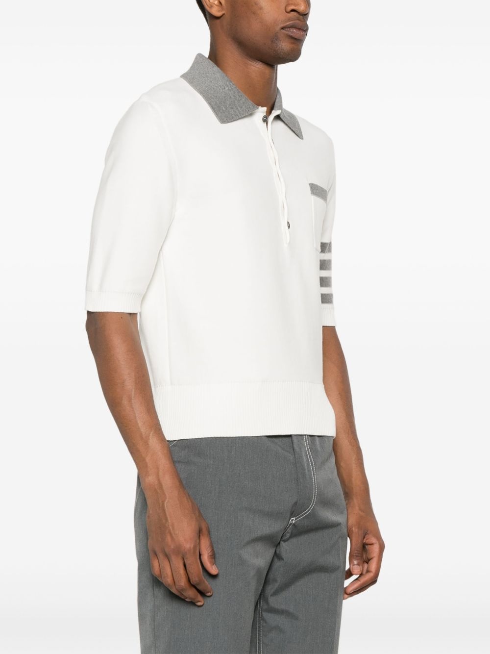 Hector intarsia-knit polo jumper - 3