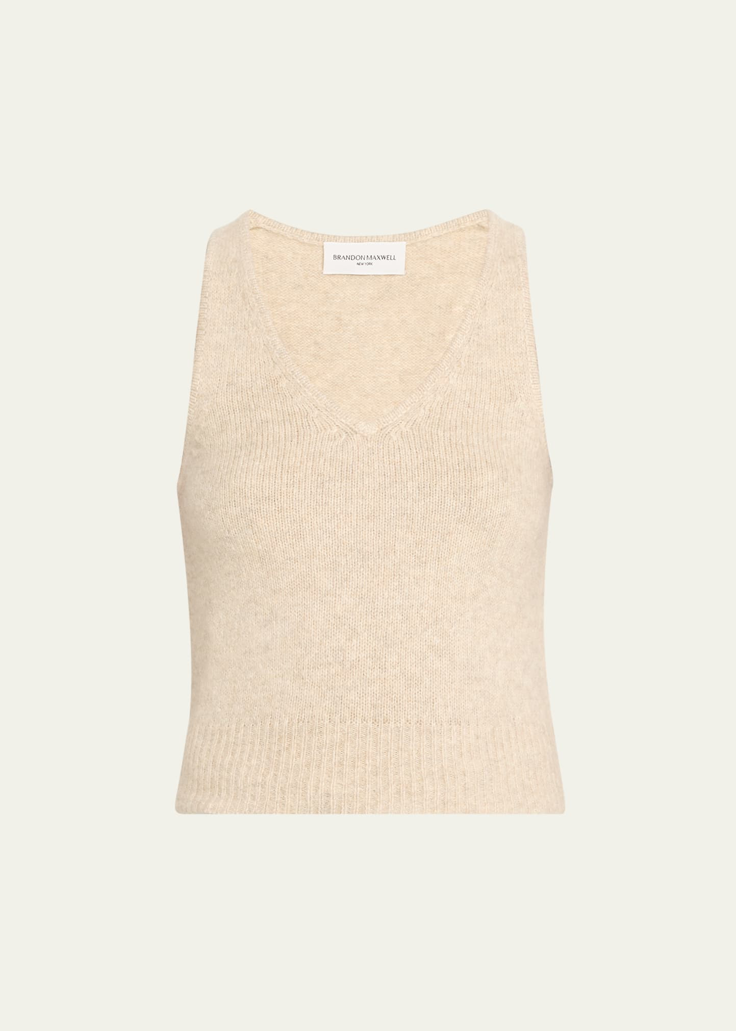 Reese V-Neck Cashmere Knit Tank Top - 1