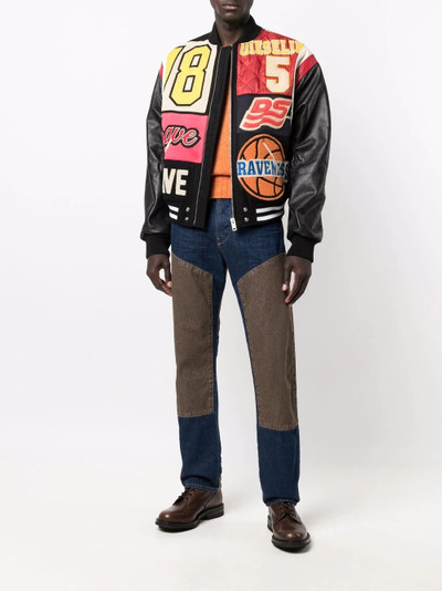 Diesel Varsity printed bomber jacket outlook