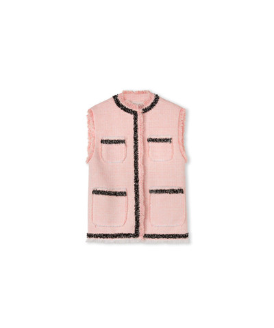 MSGM Tweed cotton vest with trimmed border outlook