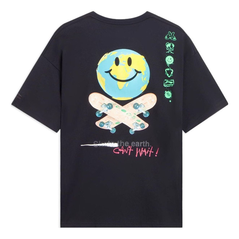 Li-Ning Li-Ning x Og_Slick Earth Graphic T-shirt 'Black' AHSS299-1 outlook
