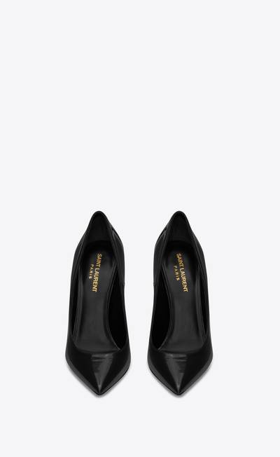 SAINT LAURENT opyum pumps in patent leather with gold-tone heel outlook