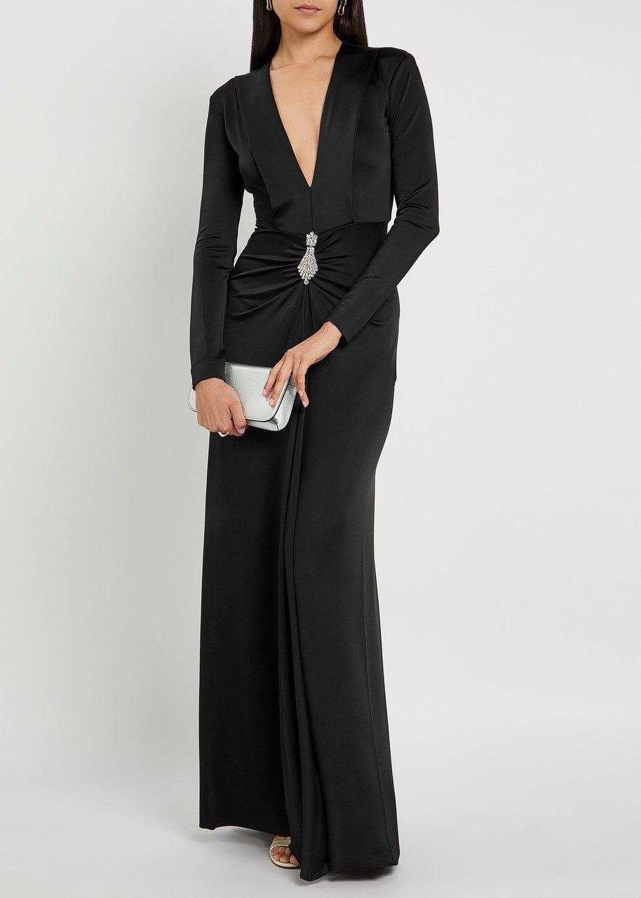Victoria Beckham Crystal-embellished Stretch-satin Gown - 4