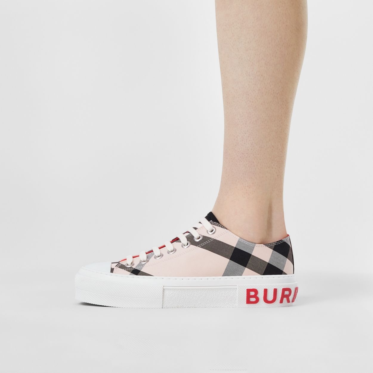 Check Cotton Sneakers - 7