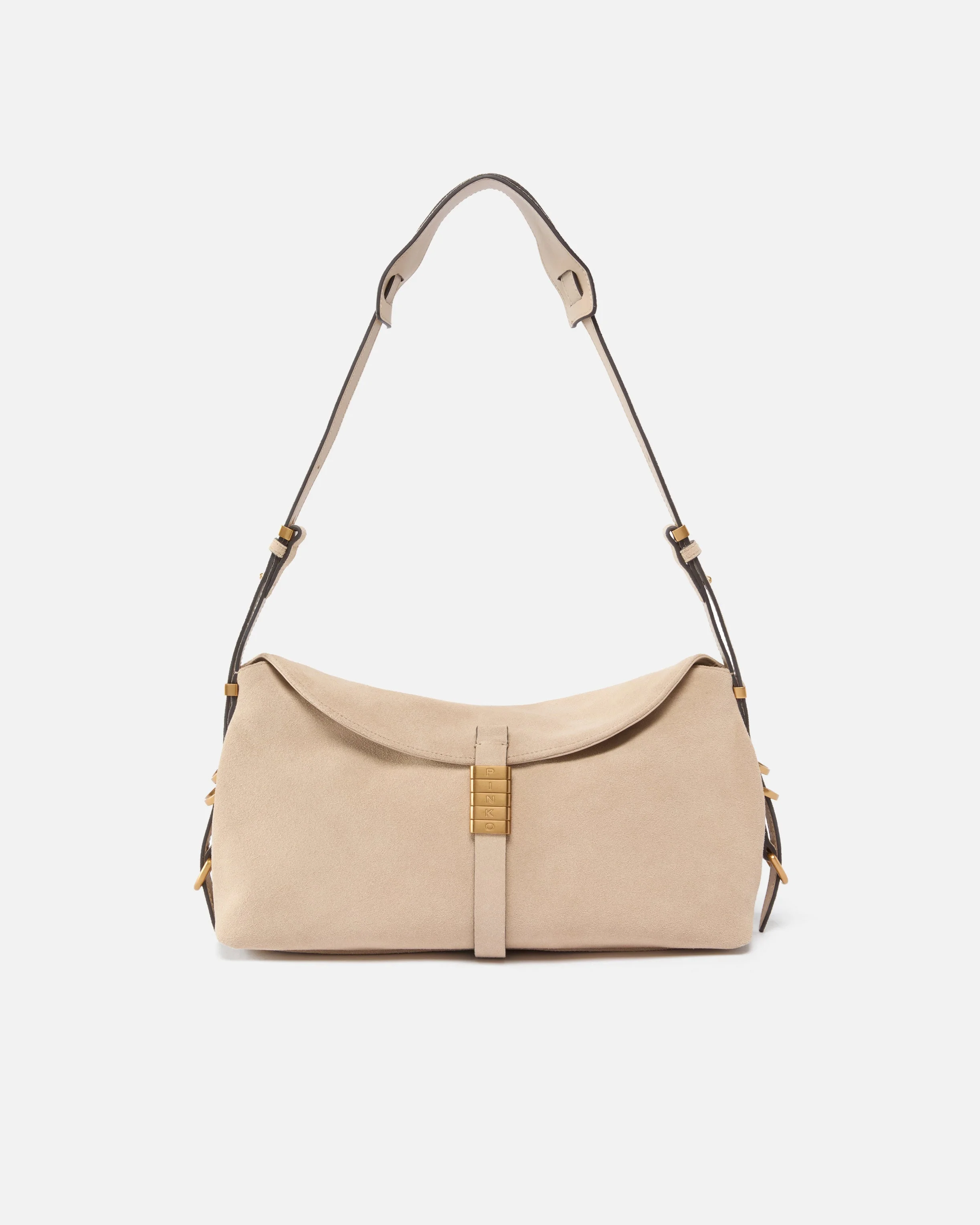 SADDLE BAG BAGUETTE MEDIUM SHOULDER BAG IN SUEDE - 1