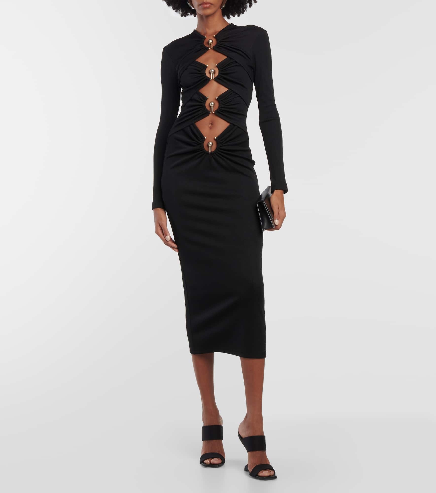 Orbit cutout jersey midi dress - 2