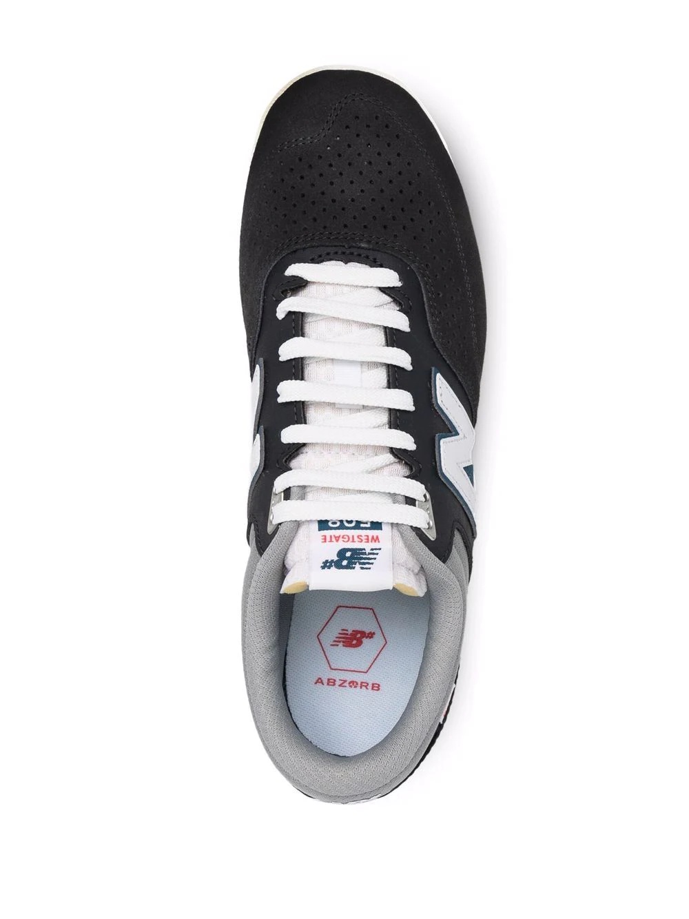 logo-patch suede low-top sneakers - 4