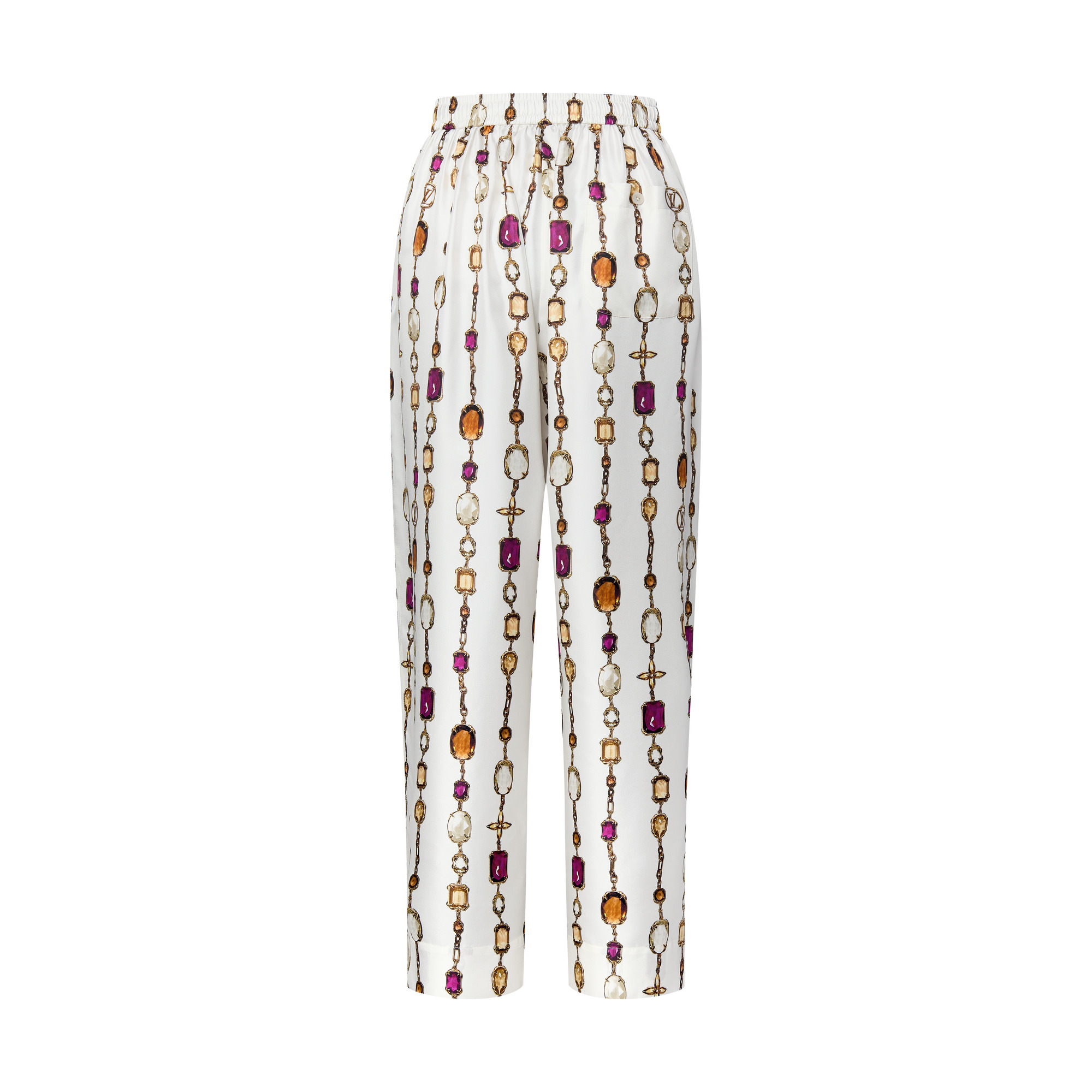 Necklace Print Pajama Pants - 3