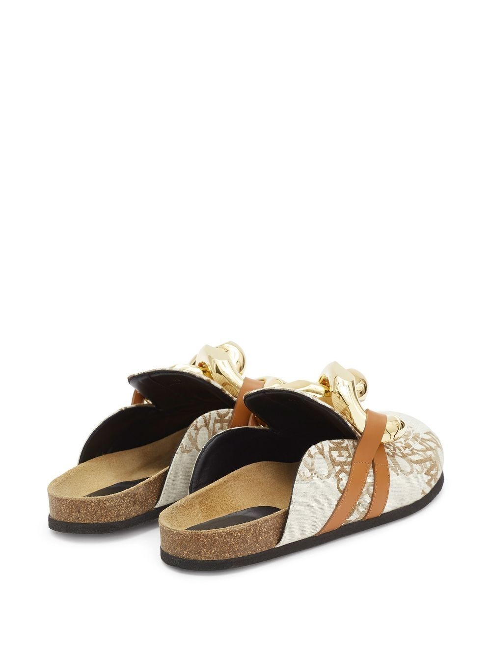 Chain logo grid mules - 3