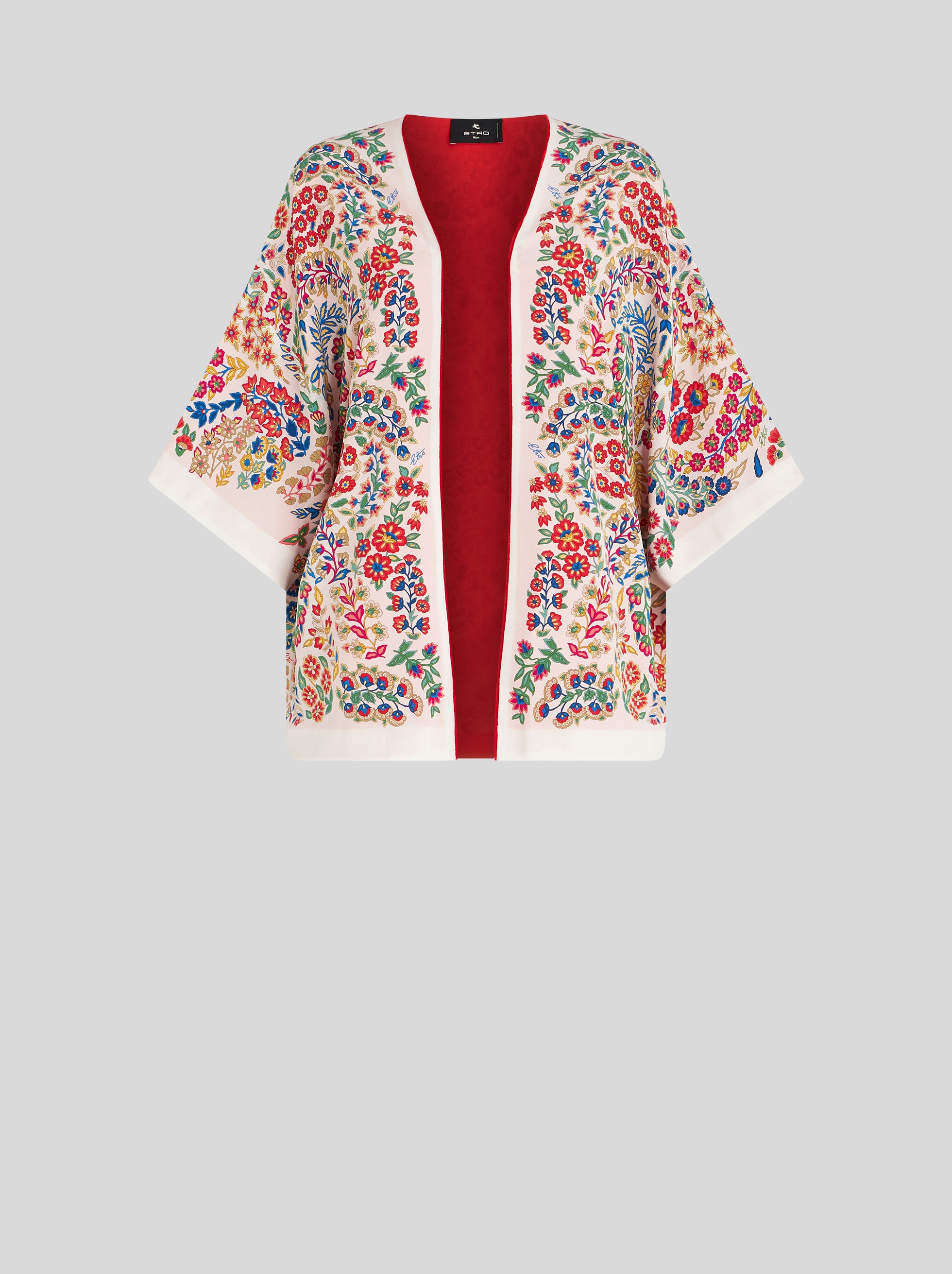 FLORAL PRINT PONCHO - 1