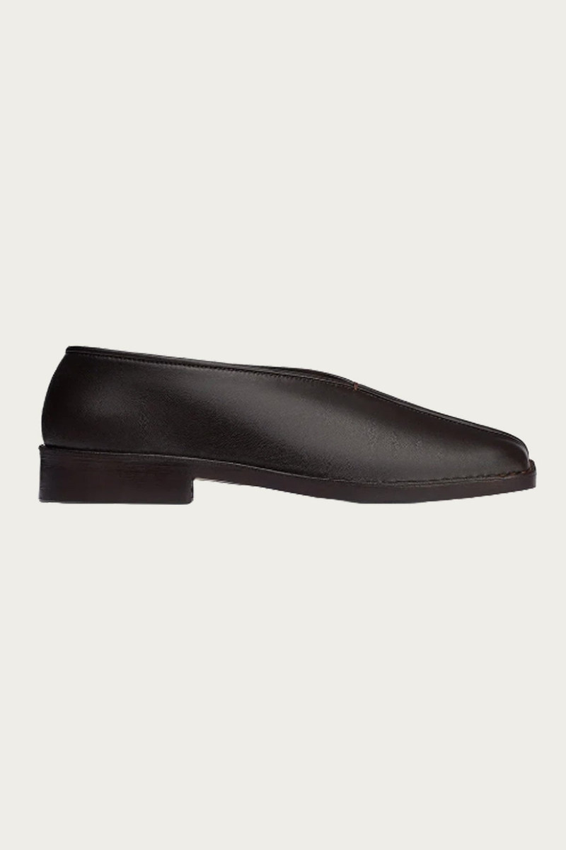 Flat Piped Slippers - Dark Chocolate - 1