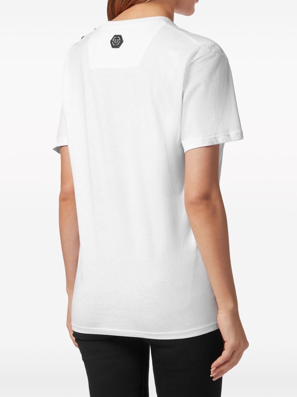 skull-embellished cotton T-shirt - 4
