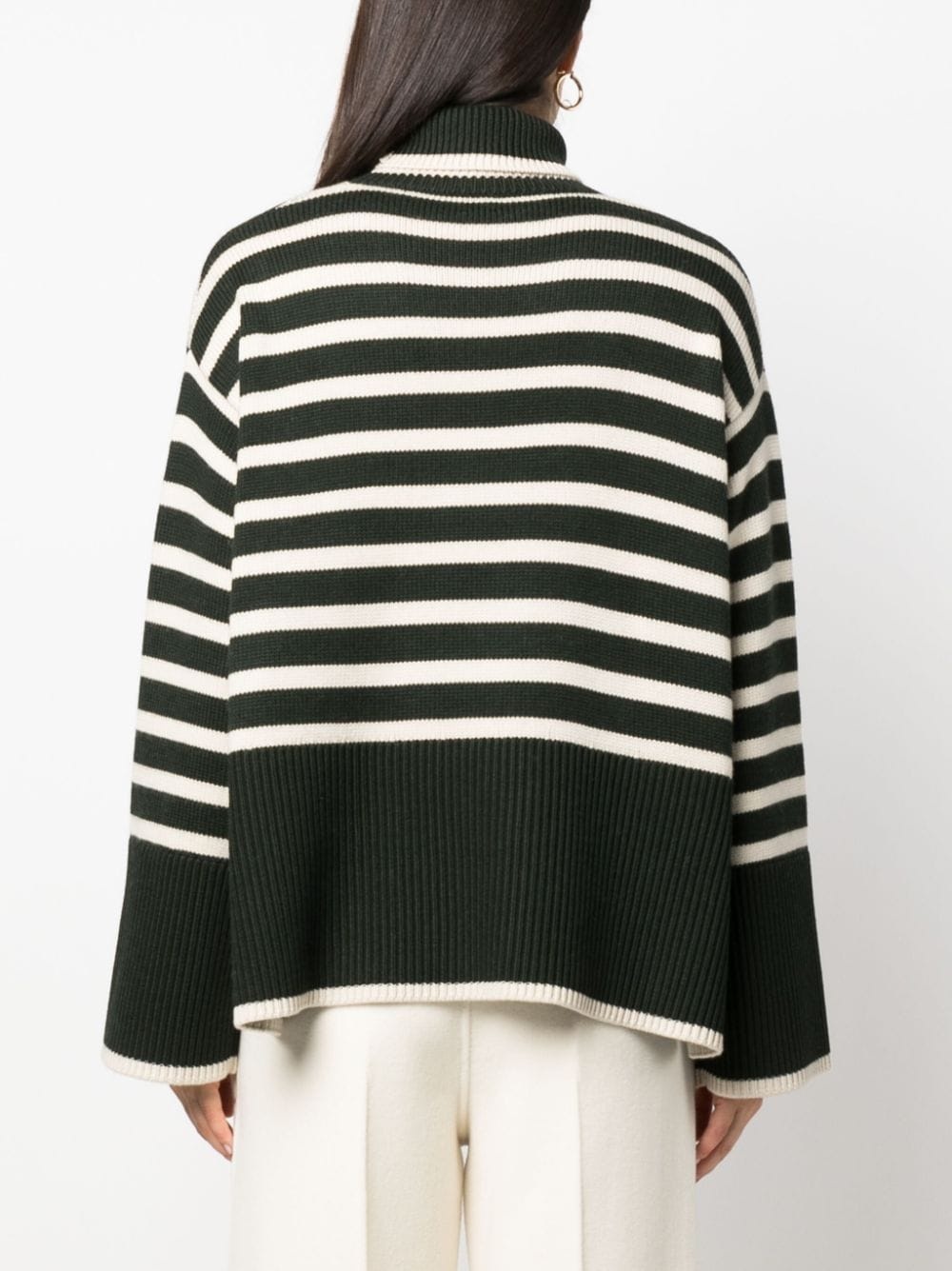 striped wool-cotton jumper - 4