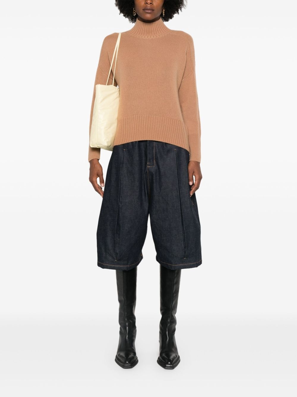 mock-neck cashmere sweater - 2
