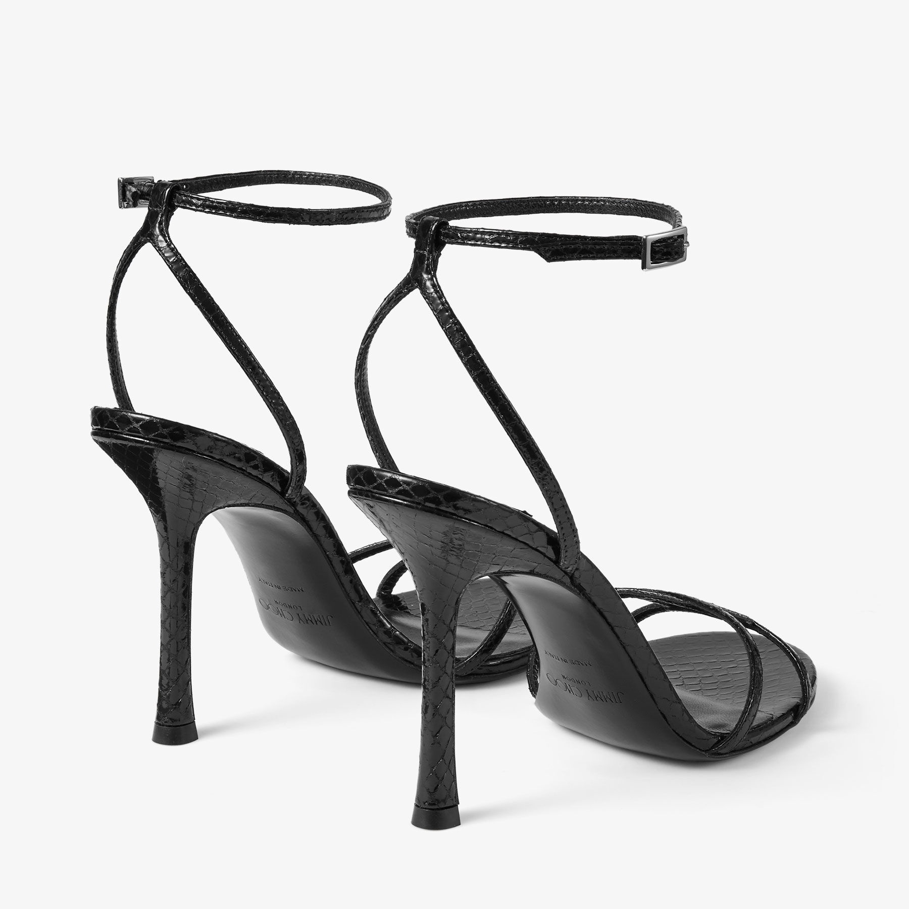 Leo 100
Black Candy Wrap Leather Sandal - 6
