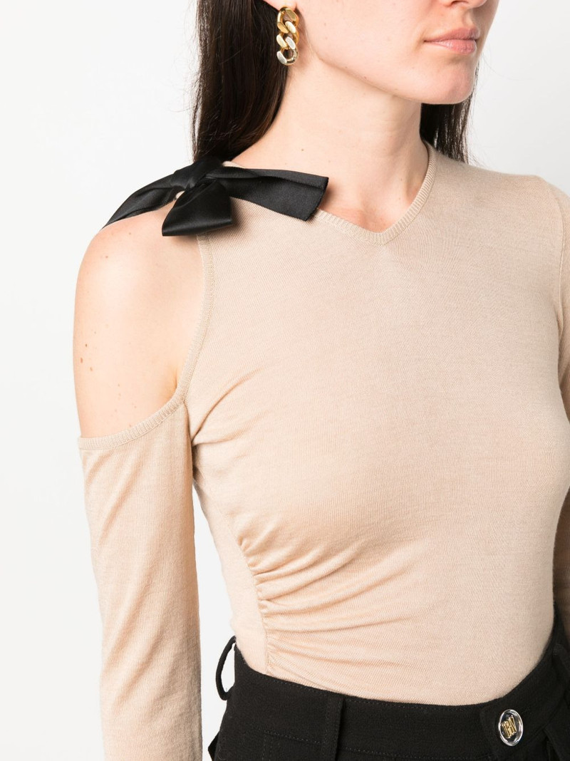 bow-detail cut-out jumper 5