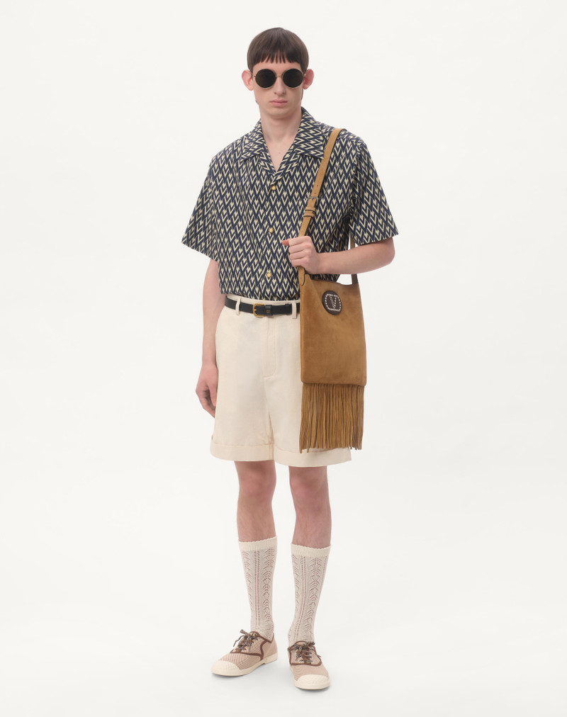 Valentino COTTON POPELINE BOWLING SHIRT WITH TOUTE LA V PRINT outlook