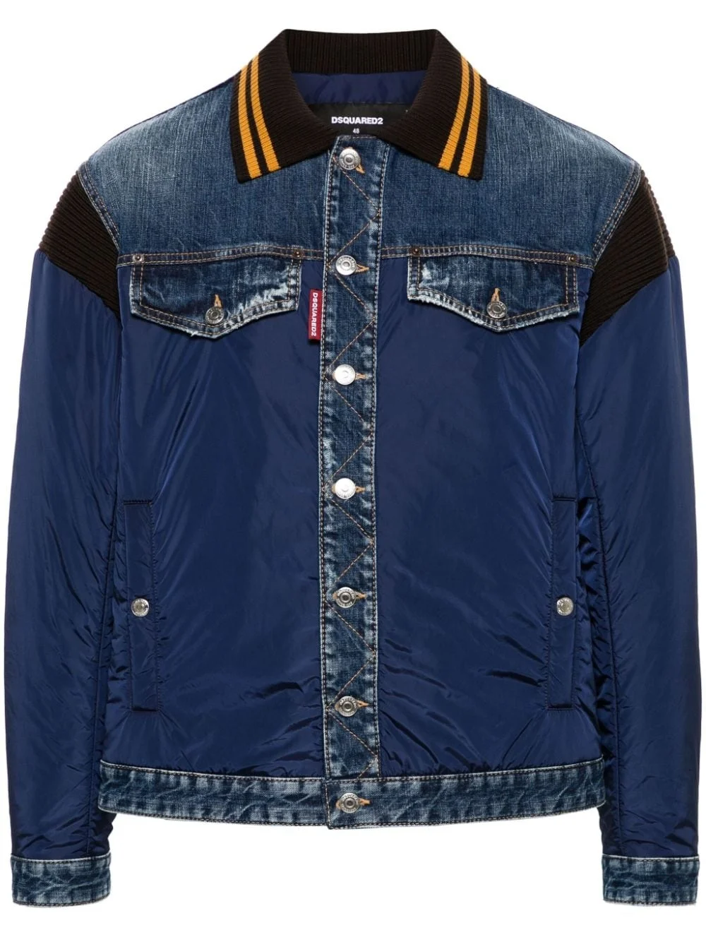 panelled bomber jacket - 1