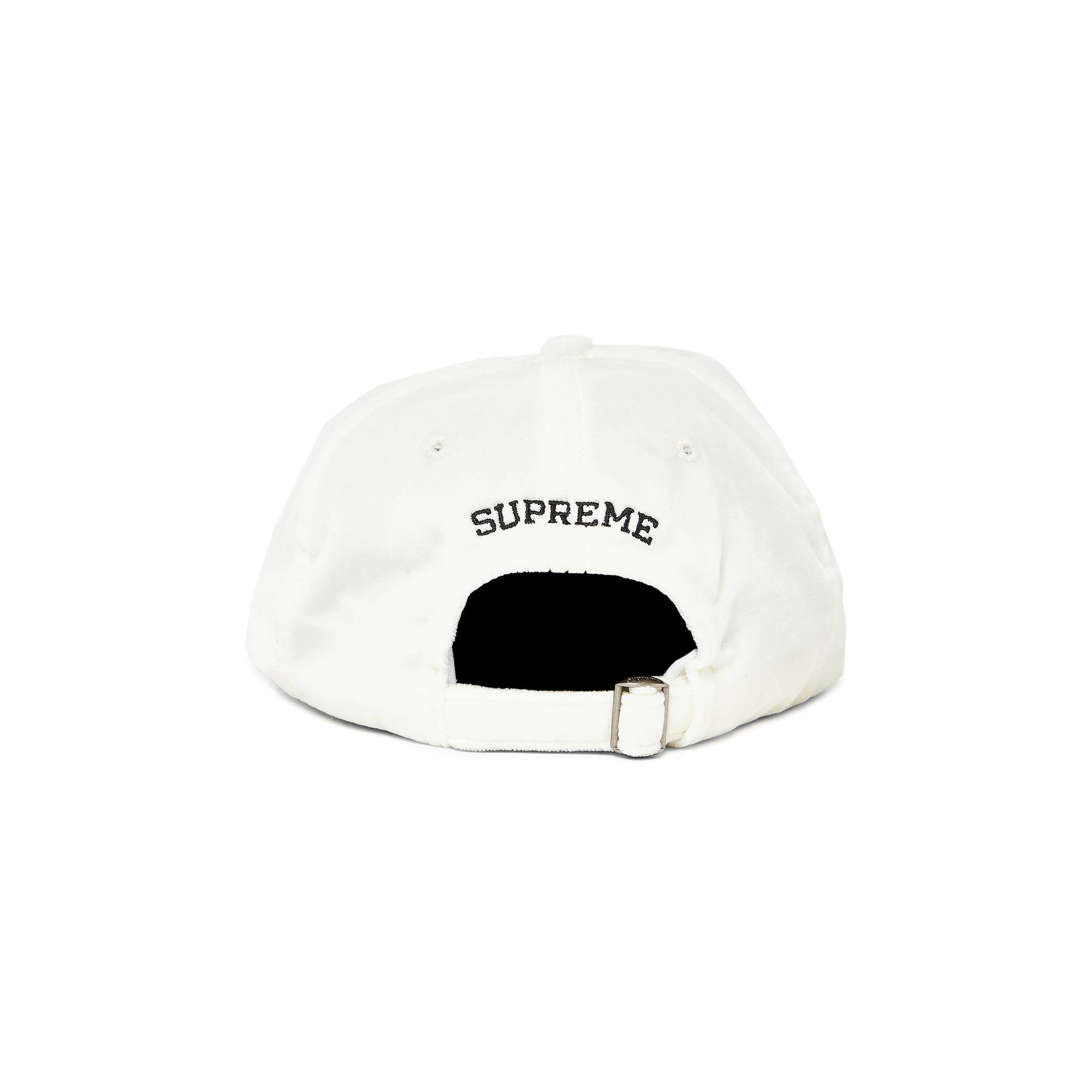 Supreme Velvet S Logo 6-Panel 'White' - 4