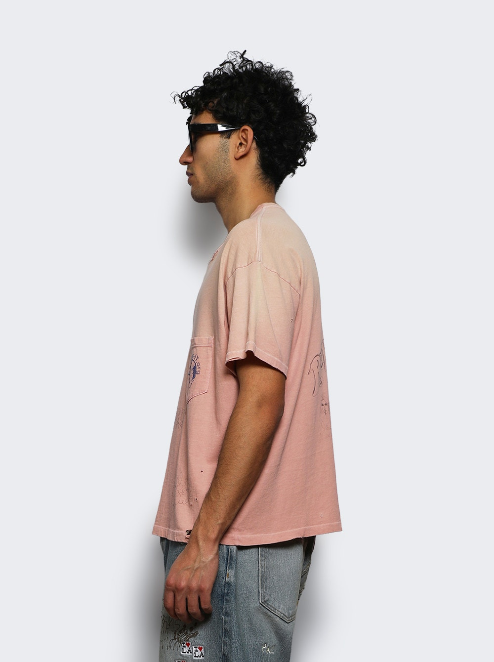 Rehab Romance Pocket Tee Pink - 3