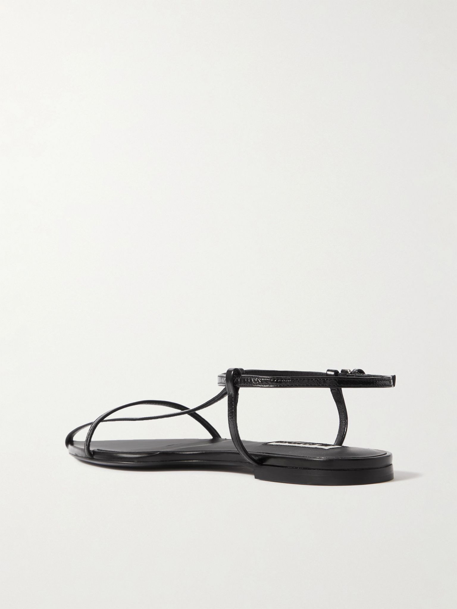 Leather point-toe sandals Black - 3