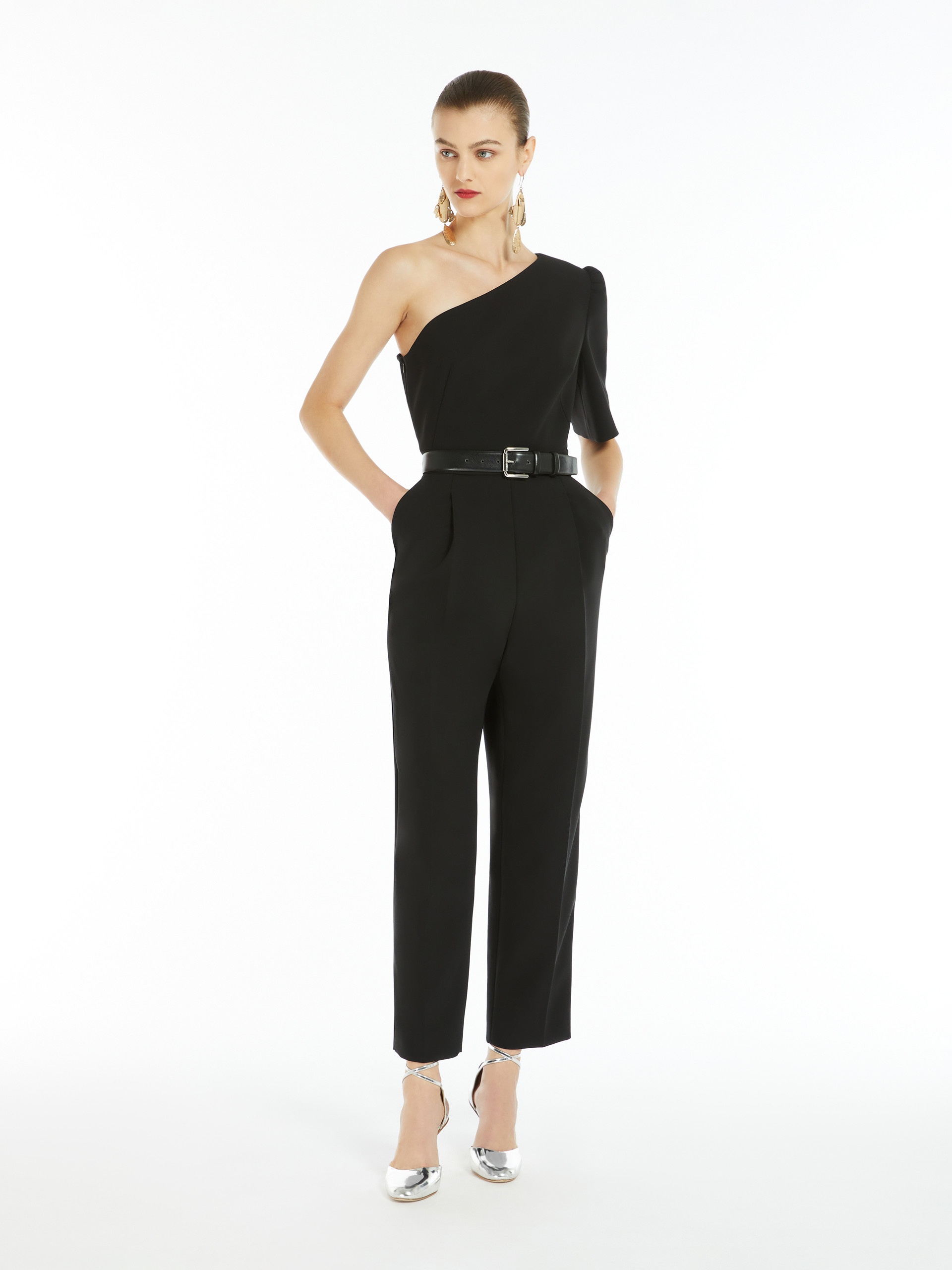 SMALTO One-shoulder cady jumpsuit - 2
