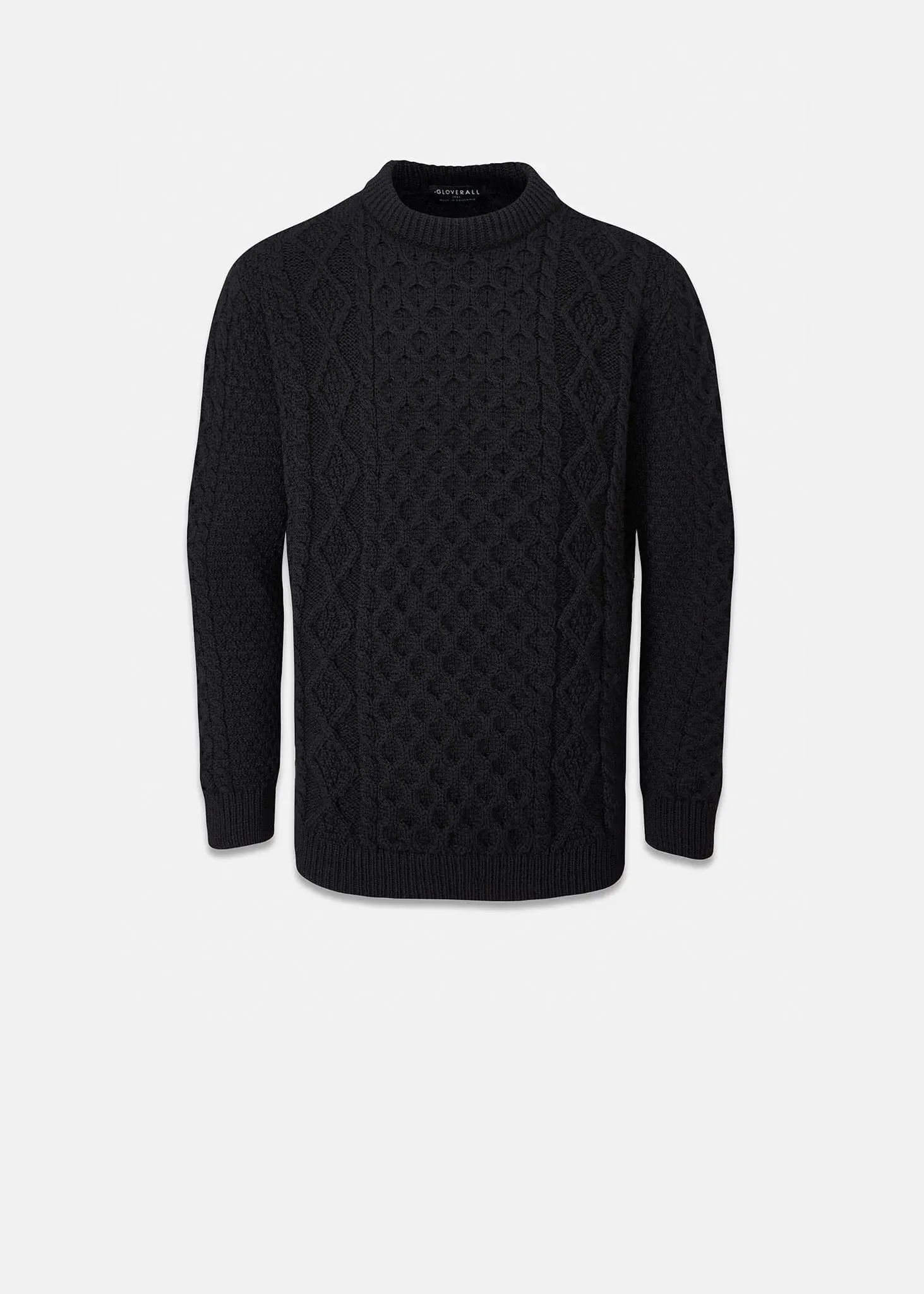 Men's Aran Jumper Black - 1