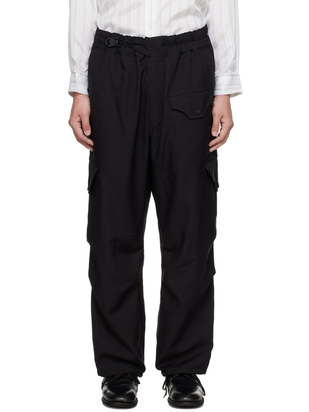 Black SP Uni Str Cargo Pants - 1