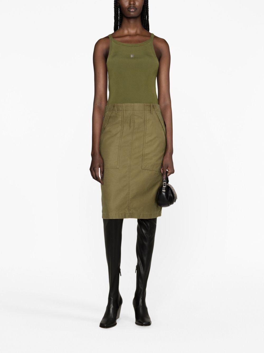 panelled cargo midi dress - 2