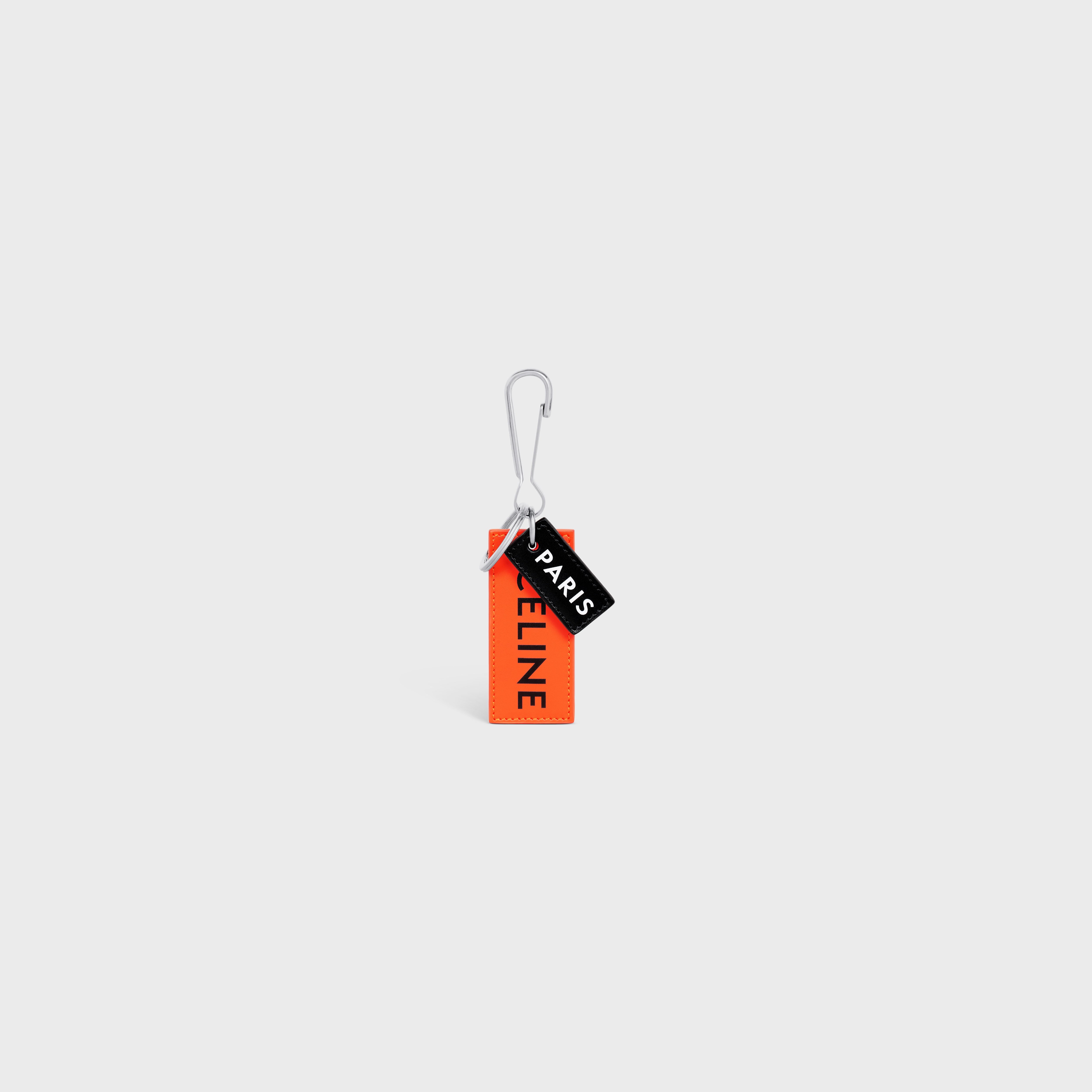 tag keyring in calfskin with celine paris print - 1