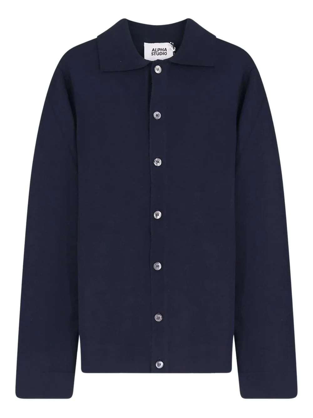 Alpha Studio buttoned collared cardigan - 1