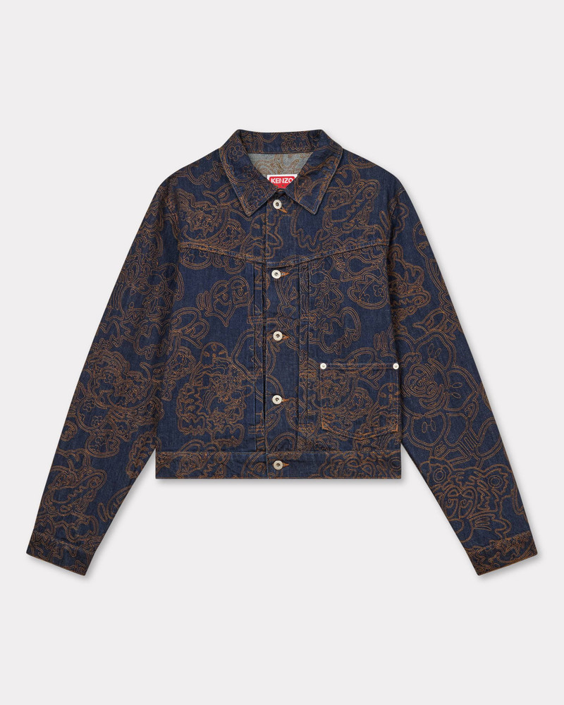 'KENZO by Verdy' embroidered trucker jacket in japanese denim - 1