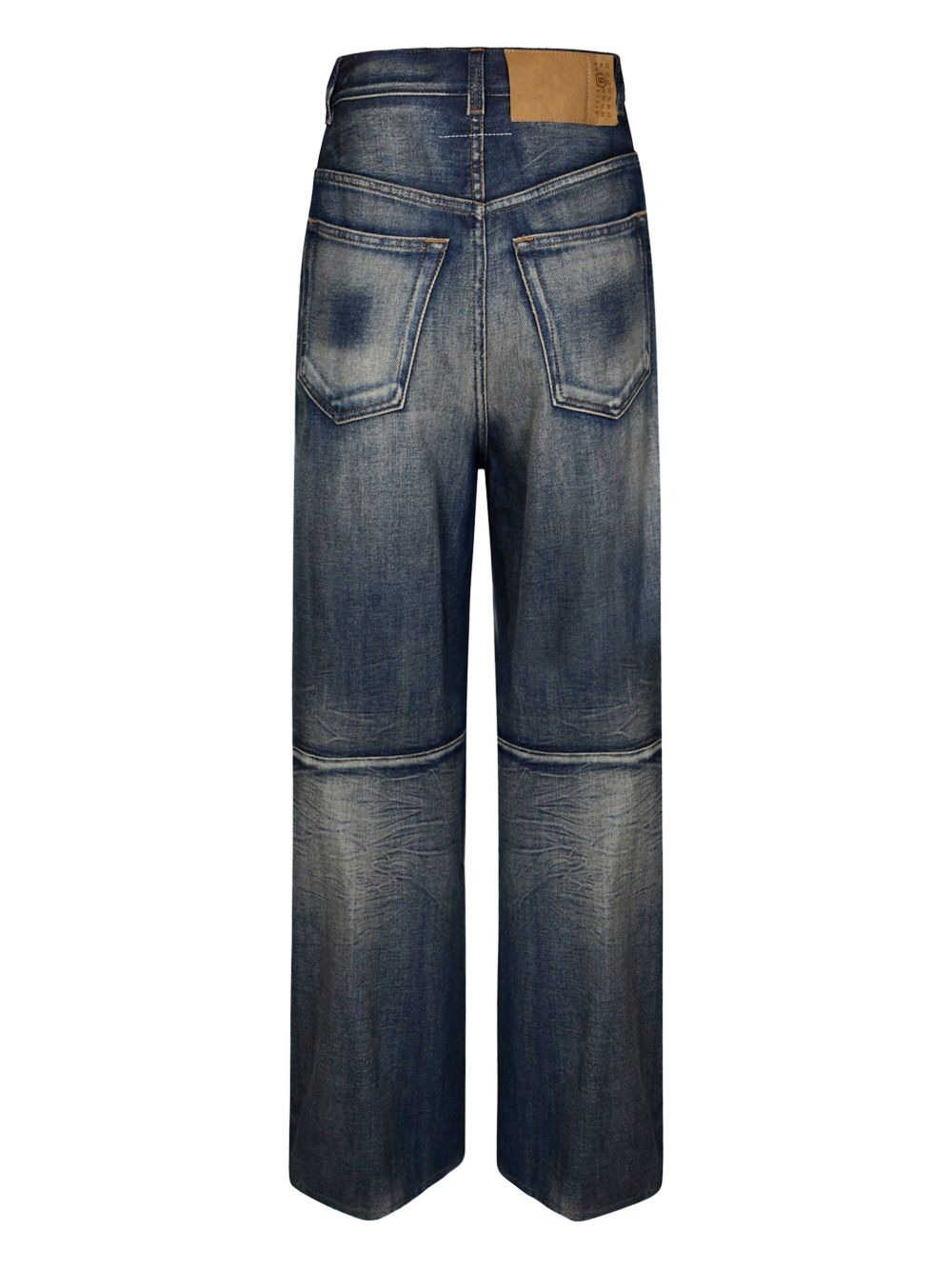 logo-patch panelled jeans - 2