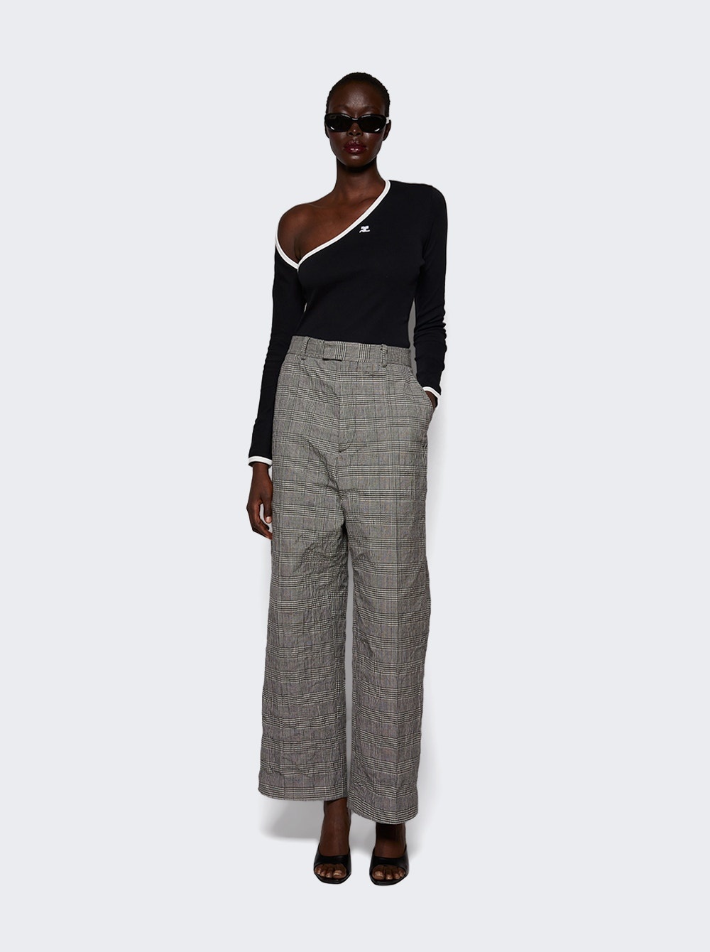 Slash Contrast Top Black And Heritage White - 2