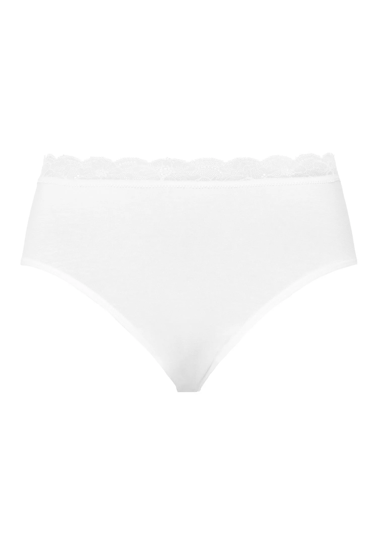Cotton Lace Lace-Trim Cotton Full Brief - 1