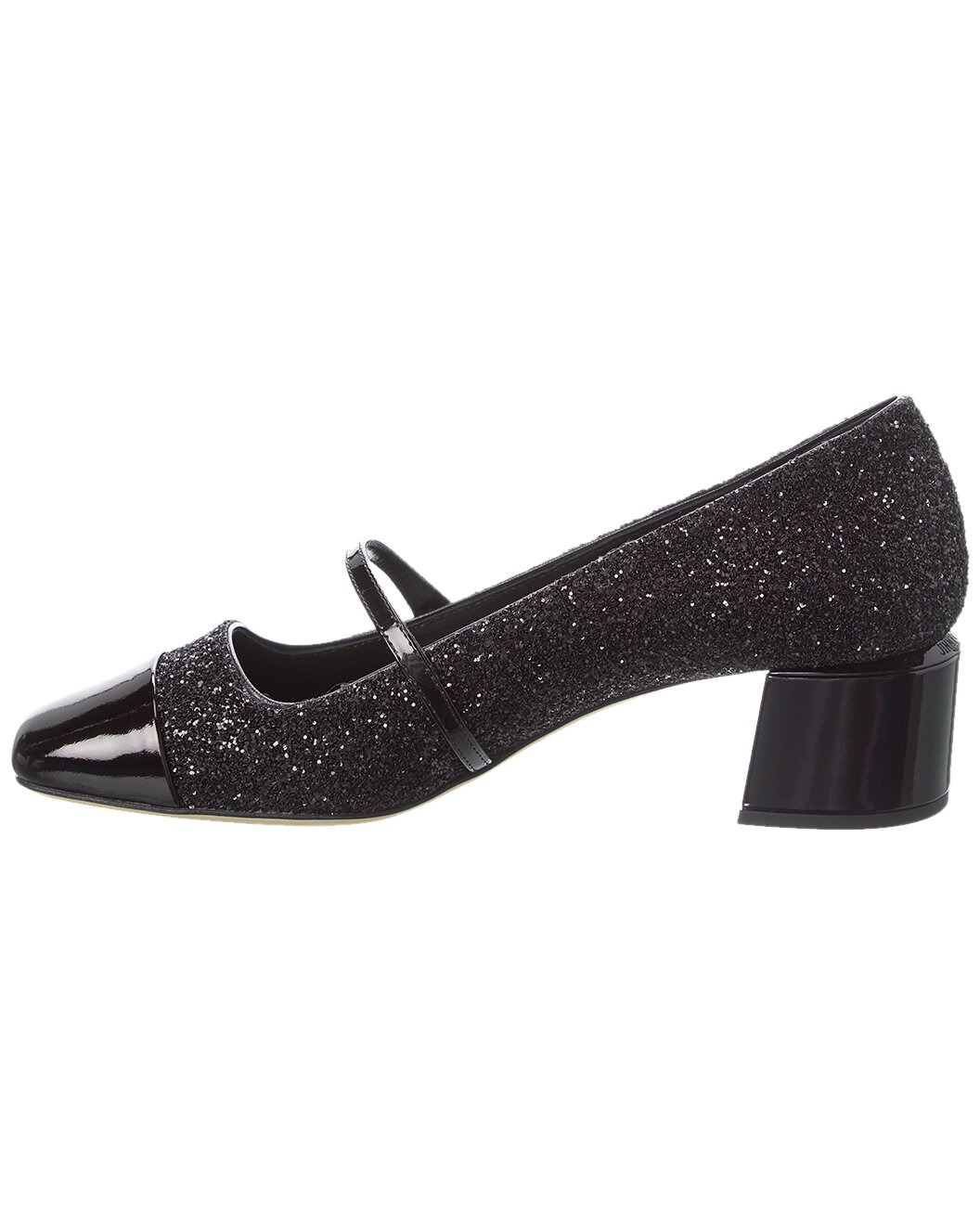 Jimmy Choo Elisa 45 Glitter & Leather Pump - 2